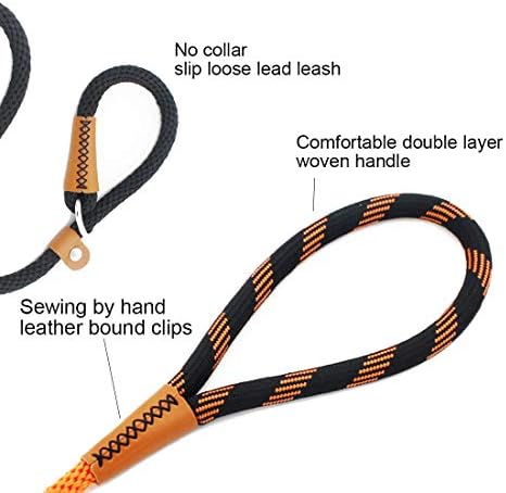 Lynxking Dog Leash Rope води 2 пакувања 6ft силна силна кука за влечење на куки