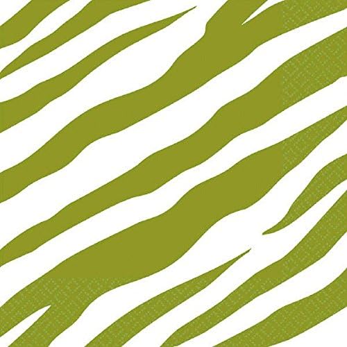 Амсан за еднократна употреба 2-салфетки за ручек во зебра, 6,5 x 6,5, авокадо зелена/бела боја