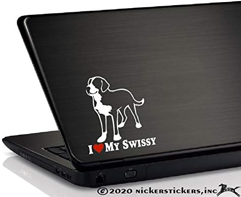 Ја сакам мојата швајцарска | Поголема швајцарска планинска кучиња Никерикерс® Винил Декларална налепница