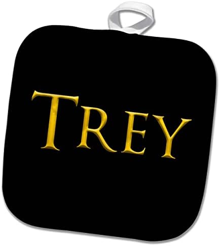 3drose Trey Trey Заедничко момче име за бебе во Америка. Yellowолта на црна подарок - постери