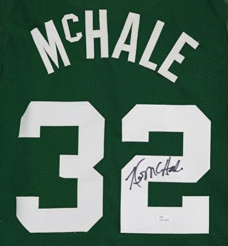 Кевин Мекхајл Бостон Селтикс потпиша автограмирана зелена боја 32 обичај Jerseyерси ЈСА, сведок на ЦОА