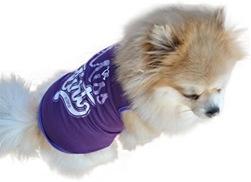 Giveme5 Мала кошула за кучиња мода домашно кутре кутре, смешни памучни костуми, миленичиња куче мачка симпатична цитат маица виолетова