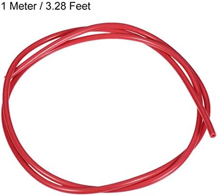 uxcell ptfe цевка одговара филамент 1.75 за 3D печатач со висока температура на цевки 3.28ft 2MMidx4MMOD RED