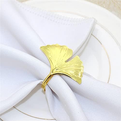 DHDM 6PCS салфетка прстени златни држачи за салфетка за Божиќни вечери Свадби свадби