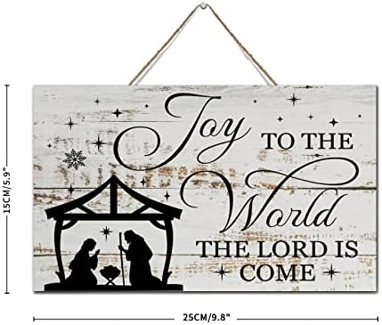 Радост на светот Господ е дојден семеен wallиден декор знаци смешно дрво палета wallидна плакета знак насликан свето семејство христијански