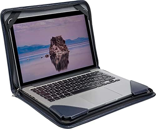 Случајот со лаптоп со лаптоп со сина кожа од Broonel - Компатибилен со Acer Spin 1 Convertible 11,6 лаптоп