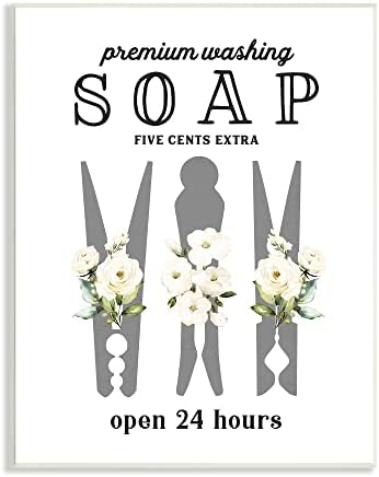 Sumn Industries Floral Complespin Siluette Grabage Script Soap Signage, дизајн со букви и наредени