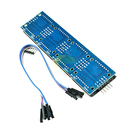 MAX7219 LED микроконтролер 4 во 1 дисплеј со контролен модул за матрикс на матрица 5P линија за Arduino 8 x 8 точка 5V Заедничка катода