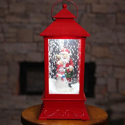 Wjccy Божиќна музичка музичка снежна фенер LED диоди за самовили Светиња Божиќни украси 2021 Осветлување со 3 песни Нова Година Божиќна стока