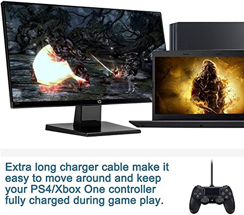 AOSOK PS4 Контролер Полнач Кабел, 2Pack 3FT PS4 Полнење Кабел Супер Брз Полнач за Sony Playstation 4 / PS4 Тенок/Про Контролори/Xbox One/X