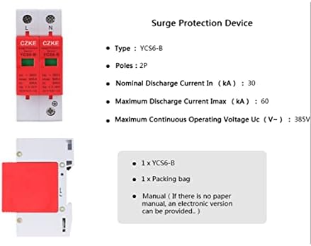 MGTCAR YCS6-B AC SPD 385V 2P Surge Protective House House Surge Protective Заштитен уред со низок напон