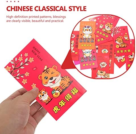 ПРЕТИЗУМ Туба Подароци 24 ПАРЧИЊА 2022 Година Црвени Пликови Хонгбао Кинески Новогодишни Пликови Среќни Пари Пакети Пролетен