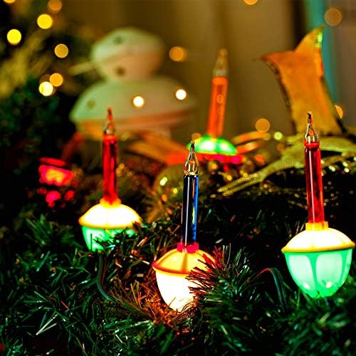 HAYATA 7 брои божествени меурчиња - 6,6ft UL -список гроздобер Божиќни низа светла за декор за осветлување на новогодишни елки,