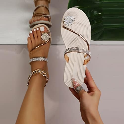 Сандали од Хамавеси за жени еластични сандали, се лизгаат на женски флип -флип мода со големина на летни чевли за чевли