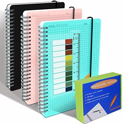 Тетратка за графикони за графикони Yiozojio - Спирална тетратка A5, тетратки со густа хартија за работа/канцеларија/училиште/пишување/цртање,
