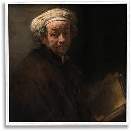 Севпортрет „Ступел индустрии“ како апостол Пол класичен Рембрант сликарство врамена wallидна уметност, Дизајн од One1000Paintings