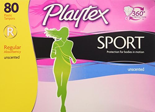 PlayTex Sport Undcented Редовни тампони за апсорпција, 80 брои