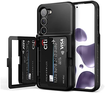 WeLoveCase Samsung Galaxy S23 Случај Паричник Случај со Кредитна Картичка Носителот &засилувач; Скриени Огледало, Сите Круг Заштита Шок-Отпорен