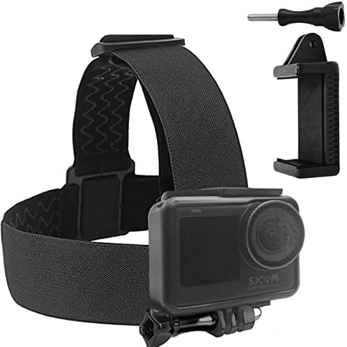 Niewalda head Strap Camera Mount за GoPro, монтирање на лента за глава без лизгање со држач за прицврстувачи на мобилниот телефон, компатибилен со GoPro Hero 10/9/8/7/6/5/4/3+/3/2/1 DJI OSMO акциони ка?