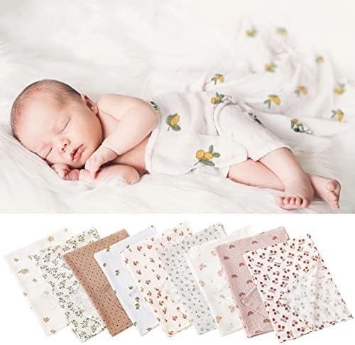 Бебе плескано крпа слој мек абсорбента муслин, ќебиња од 85cmx65cm, новороденче за машина за туширање за бебиња што се перат за