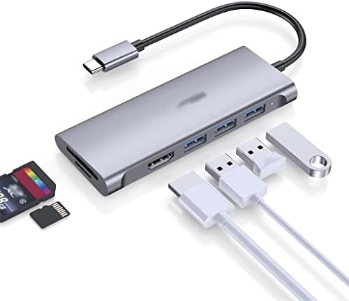 LMMDDP USB C Hub Тип C 4k Адаптер Мулти USB 3.0 Центар Пристаниште Картичка Читач За Про Воздух USB-C Центар Пристаниште