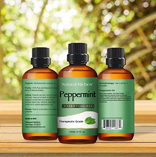 Природно богатство чисто пеперминт, есенцијално масло, ароматерапија дифузер терапевтско одделение Мента Арвензис - Мирисот на ладење свежо