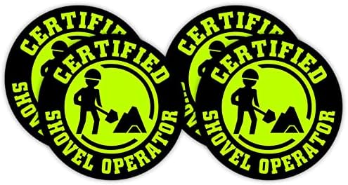Сертифициран оператор за лопата Смешни налепници на тврда капа | Декларации за мотоцикли за заварување на мотоцикли | Винил водоотпорни