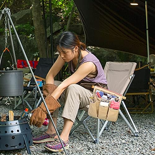 Странична торба за стол на Куидамос, широко применлива организатор на стол за кампување, платно за кампување