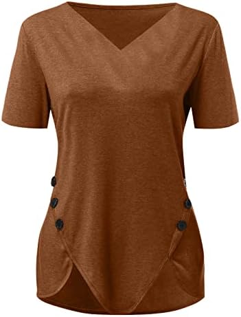 Lytrycamev кратки кошули за жени трендовски жени летни врвови кои излегуваат надвор од облеката на обична работа блузи удобни елегантни маички
