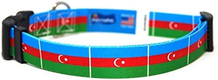 Азербејџан Куче Јака | Азербејџан Знаме | Утлегар Лизга-На | Направени ВО ЊУ ЏЕРСИ, САД | За Средни Кучиња / 1 Инчен Широк
