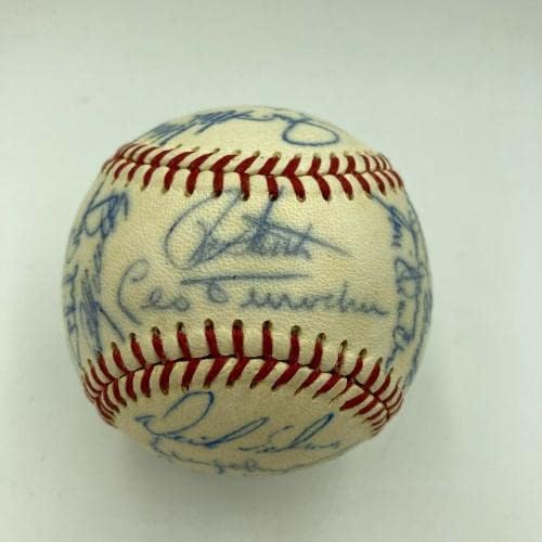 1969 Тимот на Чикаго Кобс потпиша гроздобер Бејзбол на Националната лига Ерни Бенкс ЈСА - Автограмирани бејзбол