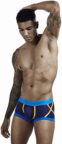 Bmisegm Атлетска долна облека мажи мажи за дишење удобно ниско ниво на половината секси дишење цврста боја боксерски шорцеви m артикли