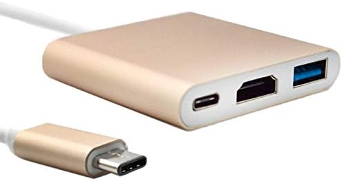 Луокангфан LLKKFF Мрежни Производи 3 ВО 1 USB Тип C До HDMI Адаптер Кабел, За Macbook 12 инчен 2015 Верзија, Google Chromebook Pixel 2015 Верзија,