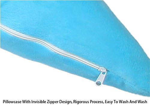 Nunubee памук права перница перници за бременост Одморете ја целата перница за породилно тело со отстранлив капакот за перење 35.4x14.2x6.3