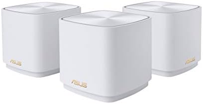 Asus Zenwifi AX Mini, Sysh WiFi 6 System -Опфати дома до 4800 квадратни простории и 5+ соби, Aimesh, White