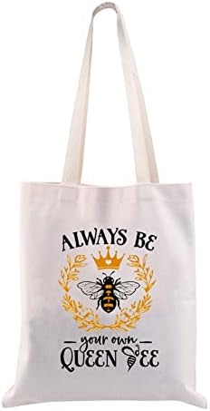 ЦМНИМ Пчелни Подароци За Жени Кралица Шминка Торба Мед Пчела Патент Торбичка Секогаш Бидете Своја Кралица Пчела Тоалетна Торба За Љубител