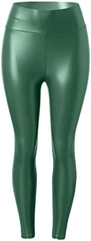 Фукс кожни хеланки за жени руно наредени панталони Термички панталони тенок истегнат хулахопки дебели кадифени панталони