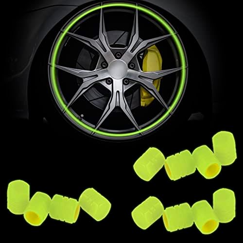 Noctilucous Noctilucous Car гуми за гуми, матични капаци, сјај во капакот на вентилот за вентили за автоматска гума, lluminated автоматско тркало вентил, матични капаци, додатоци за а