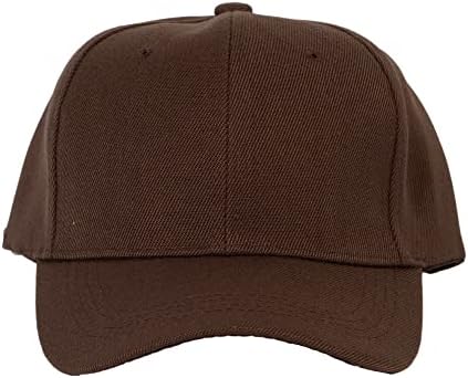 Обична бејзбол капа на машка облека Topheadwear - прилагодлива капа со цврста боја на топки за мажи или жени