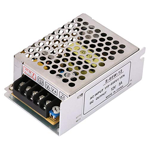 Fafeicy AC/DC конвертор на напон, универзално регулирано напојување на прекинувачот за LED, 5A 12V, напојување со електрична енергија
