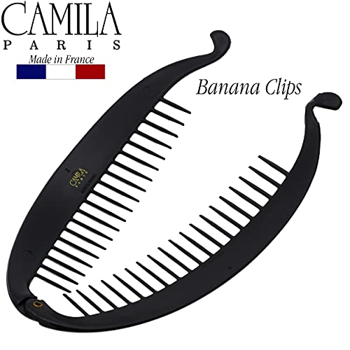 Камила Париз NV135 француски Голем Чешел За Коса Со Клип За Банана, Флексибилни Клипови За Банана Коса За Држач За Густа Коса Испреплетени