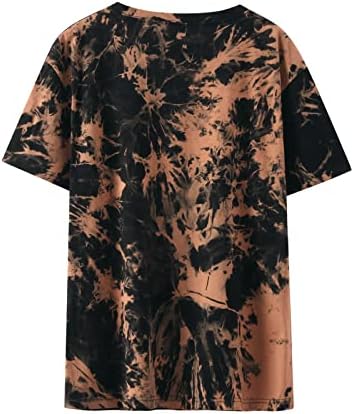 Женски врзани врвови на врвови 2023 фустани гроздобер кошули Сонце Месечина од печурки графички маички маички трендовски туники екипаж