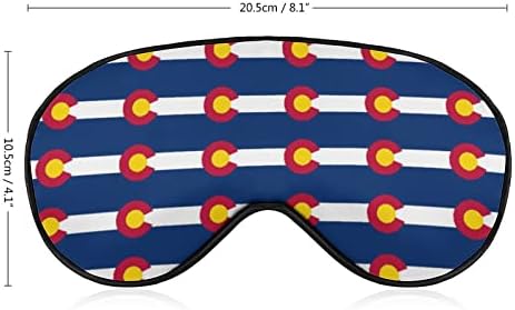 Колорадо држава Flag1 Печатена маска за очи за спиење мек капакот на очите со прилагодлива лента за ноќни очила за очила за мажи за мажи жени