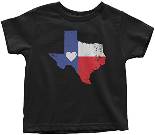 ThreadRock Деца Тексас Стејт знаме со маица со срце дете