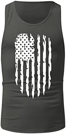 Денот на независност на џиабинг мажи летен резервоар врвот дише со голема големина на необични врвни рачки за лабава делумна спортска кошули