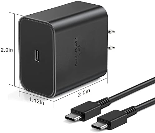 45W Samsung Charger Type C Super Fast Charging USB C полнач за Samsung Galaxy S23 Ultra/S23/S23+/S22/S22 Ultra/S22+/Note 10/Note 20/S20/S21/S10,