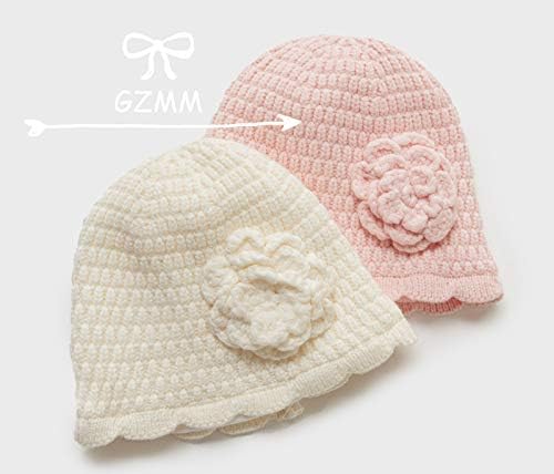 Зимска топла плетена бебешка капа за девојки памук наредени новороденчиња девојчиња со слатка лак или роза