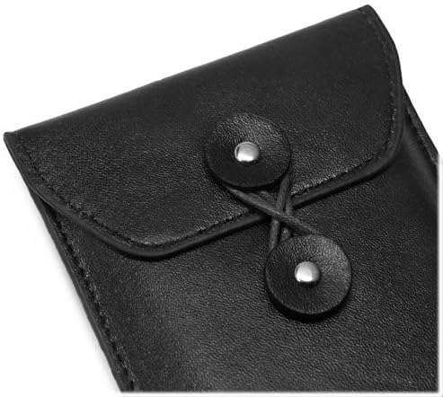 Boxwave Case за слива Ax 4 - Неро кожен плик, кожен стил на паричникот на паричникот за слива секира 4, слива секира 4, плус 2 |