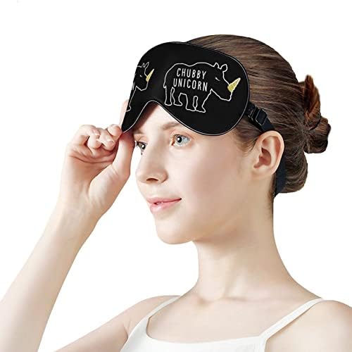 Чаби еднорози за спиење маска со лесна маска за слепи маска за очи со прилагодлива лента за мажи жени
