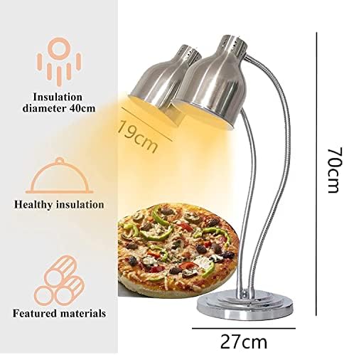 Двојна комерцијална ламба за комерцијална храна од 250W, комерцијална храна, топчеста плоча за тофери за потопла ламба за угостителство